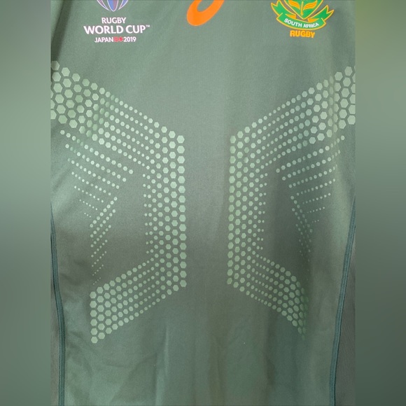 Asics SPRINGBOKS SOUTH AFRICA RUGBY WORLD CUP 2019 JERSEY Size L VGC - Picture 8 of 15